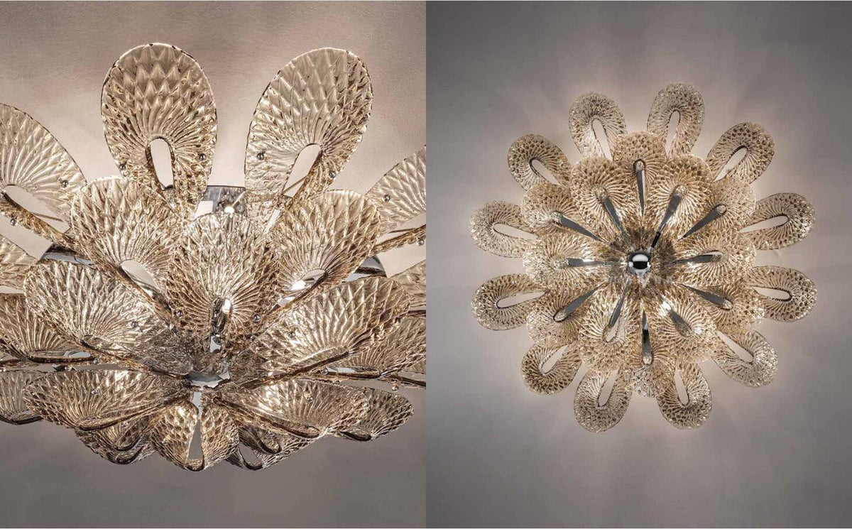 Bella Murano Glass Flower Flushmount - product detail 4