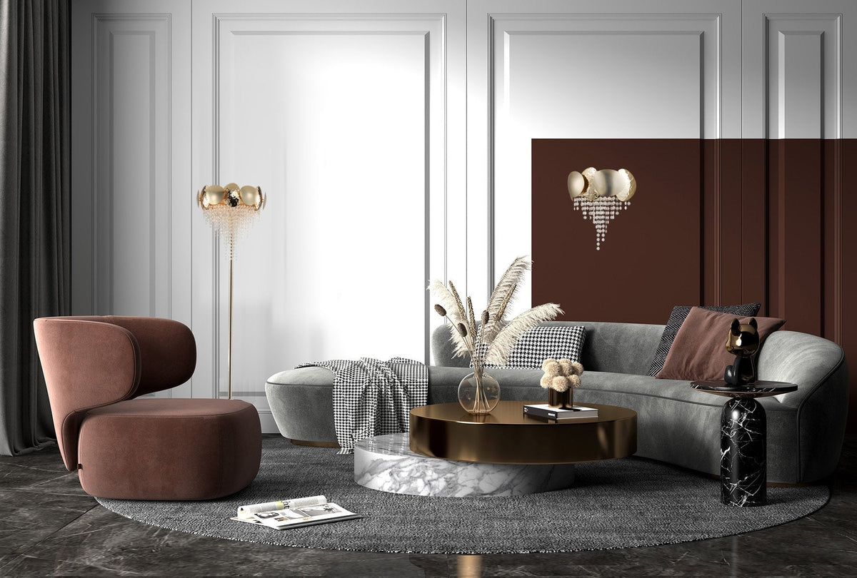 Amadeo Brass Crystal Sconce - product detail 7