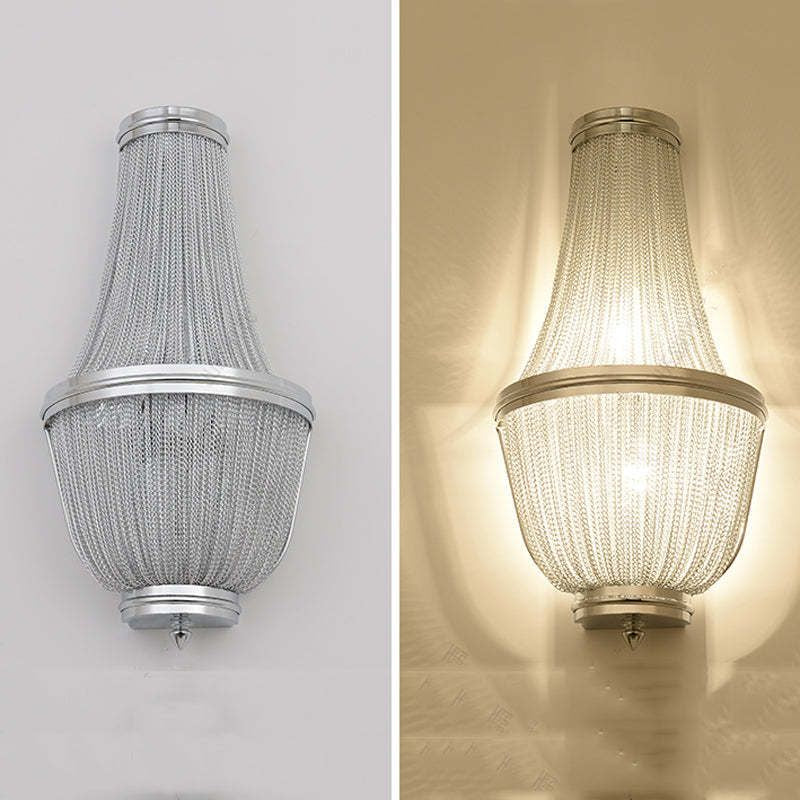 Aluminum Chain Wall Sconce In Living Room - product detail 5
