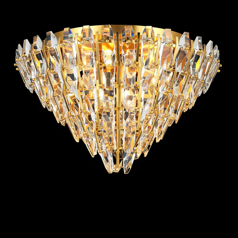 Sol Odeon Flushmount Crystal Chandelier