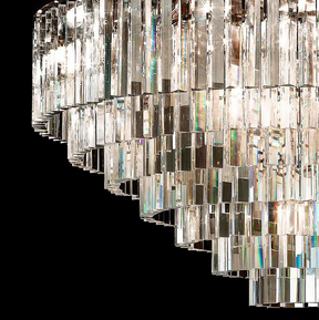 1920S Odeon Crystal Square Chandelier 22"