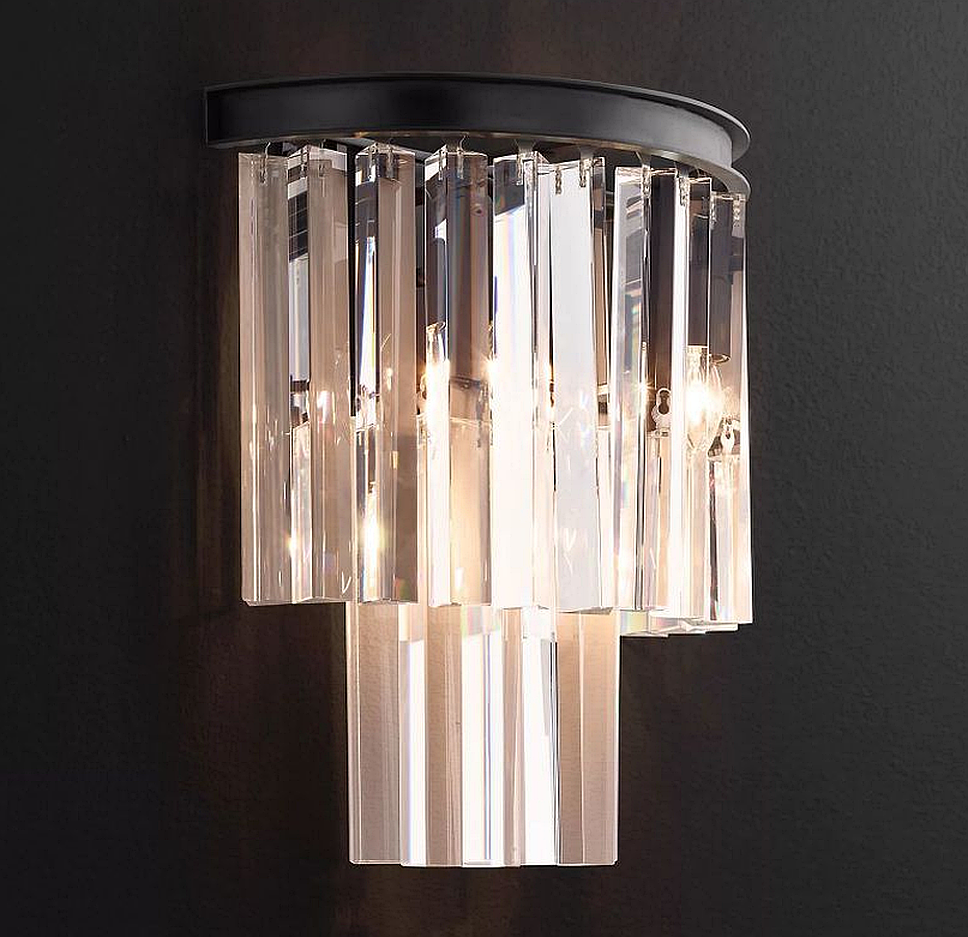 1920S Odeon Crystal Wall Sconce