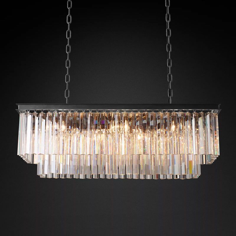 1920s Odem Rectangular Chandelier 40"