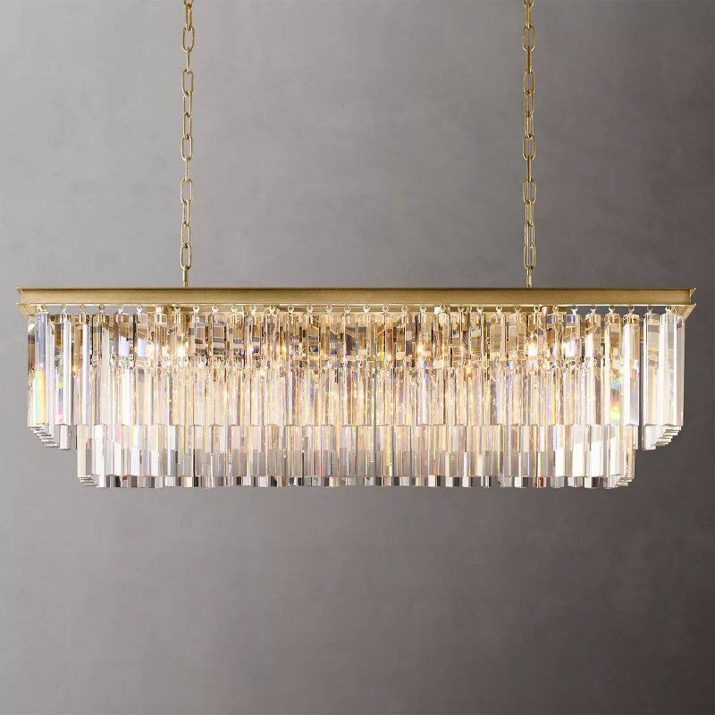 1920s Odem Rectangular Chandelier 49"