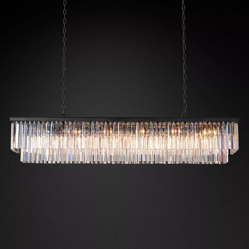 1920s Odem Rectangular Chandelier 72"