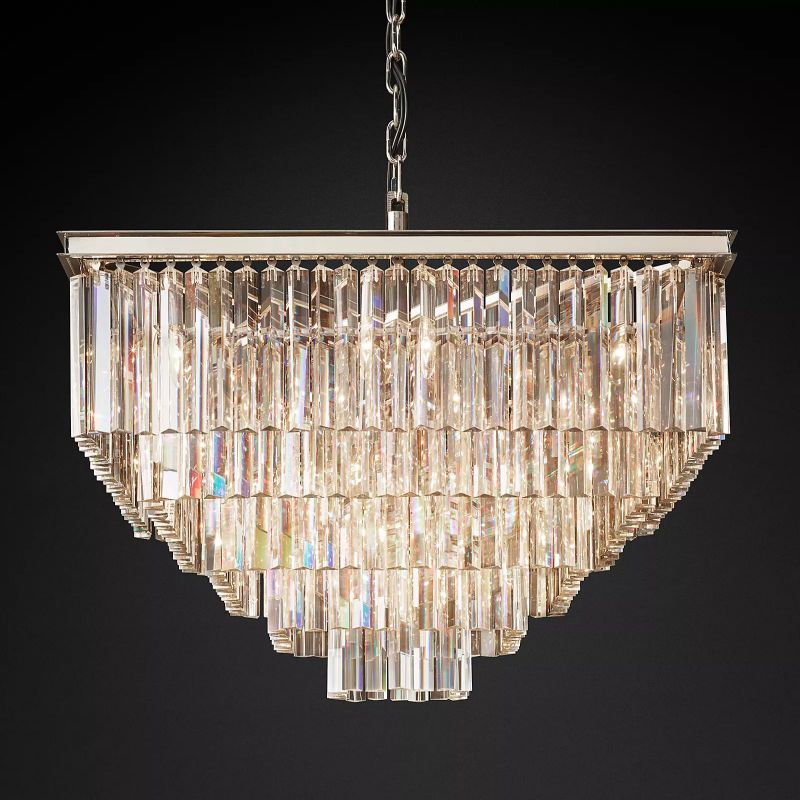 1920s Odem Square Chandelier 34"