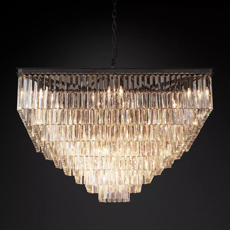 1920s Odem Square Chandelier 47"