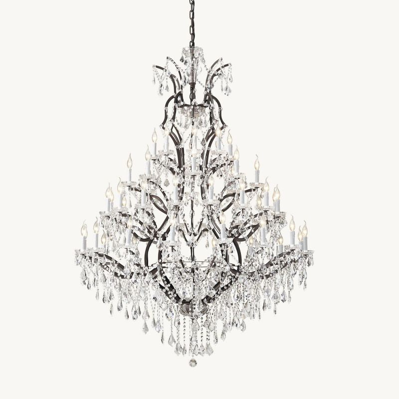 19TH C. Crystal Outdoor Chandelier 60”