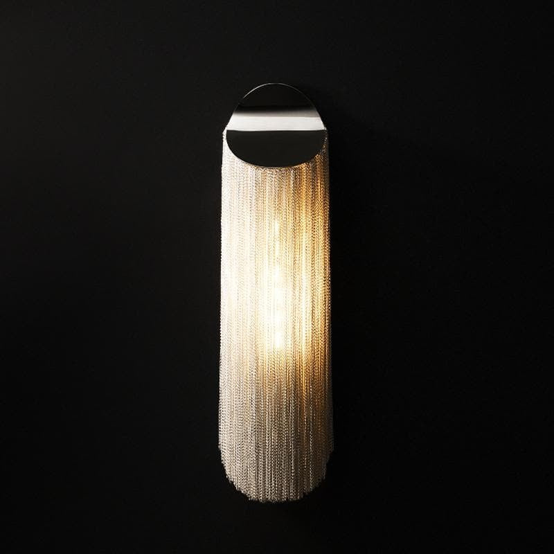 Alisa Luxury Plated Aluminum Chain Tassel Long Wall Lamp - product detail 6