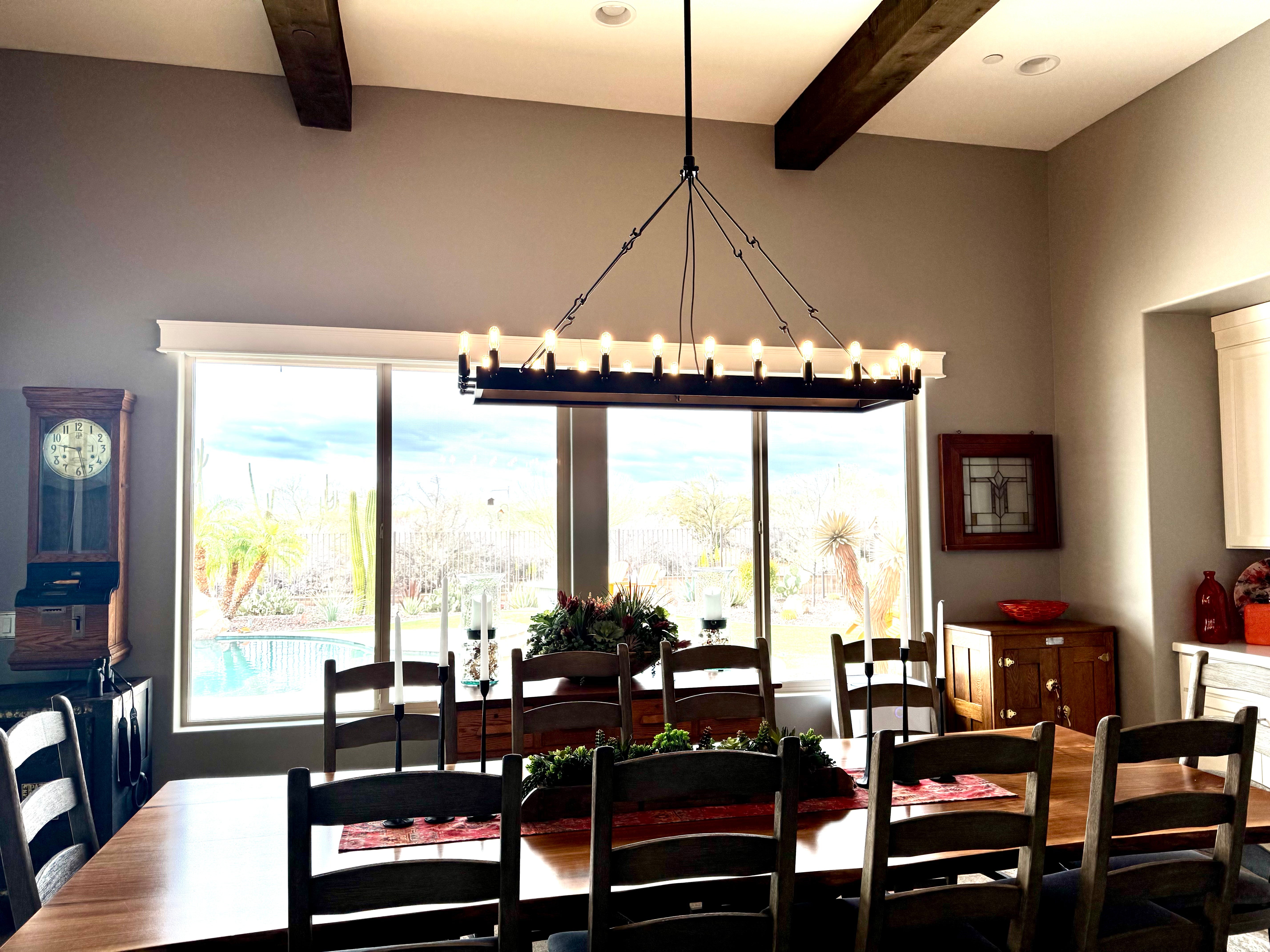 Camino Vintage Filament Rectangular Chandelier