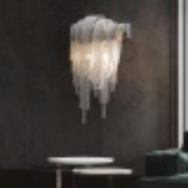 Alisa Luxury Plated Aluminum Chain Tassel Wall Sconce - product detail 2