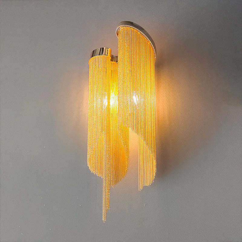 Fiona Aluminum Chain Tassel Wall Sconce - product detail 13