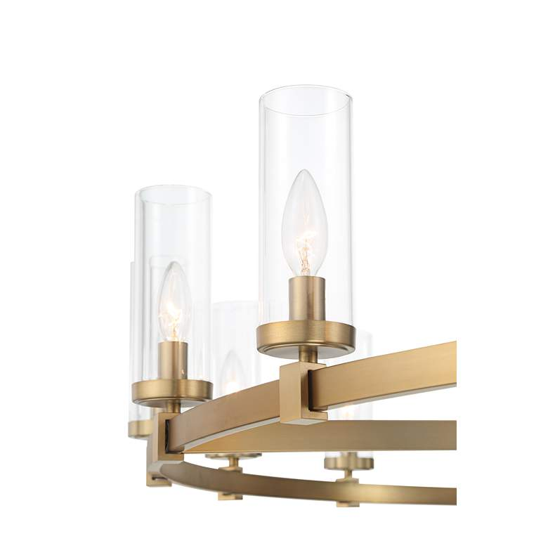 Luna Aurelia 60" Wide 18-Light Modern Brass Finish Ring Chandelier