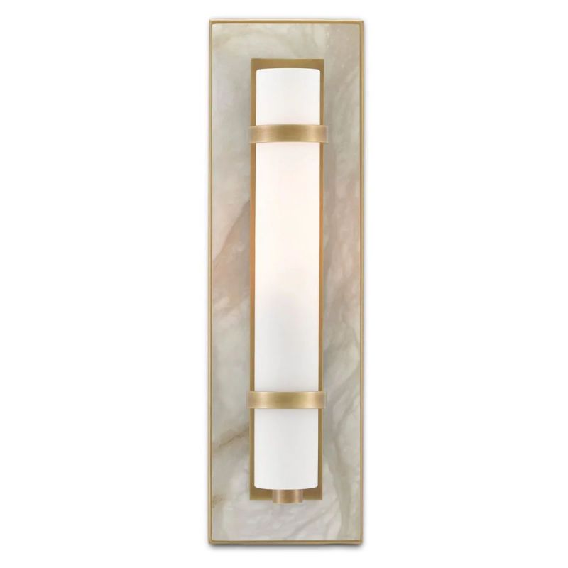 Alabaster Bruneau Brass Wall Sconce - product detail 2