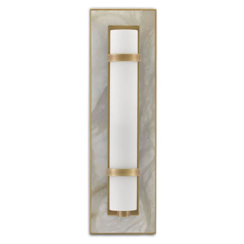 Alabaster Bruneau Brass Wall Sconce - product detail 3