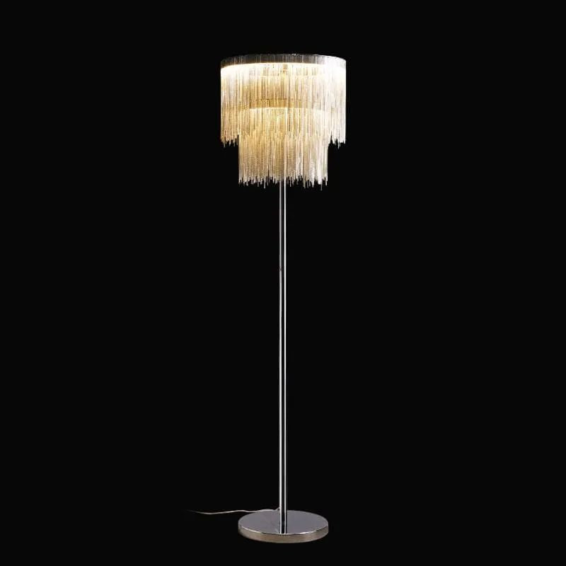 Alisa Luxury Hardware Aluminum Chain Tassel Floor Lamp - product detail 10