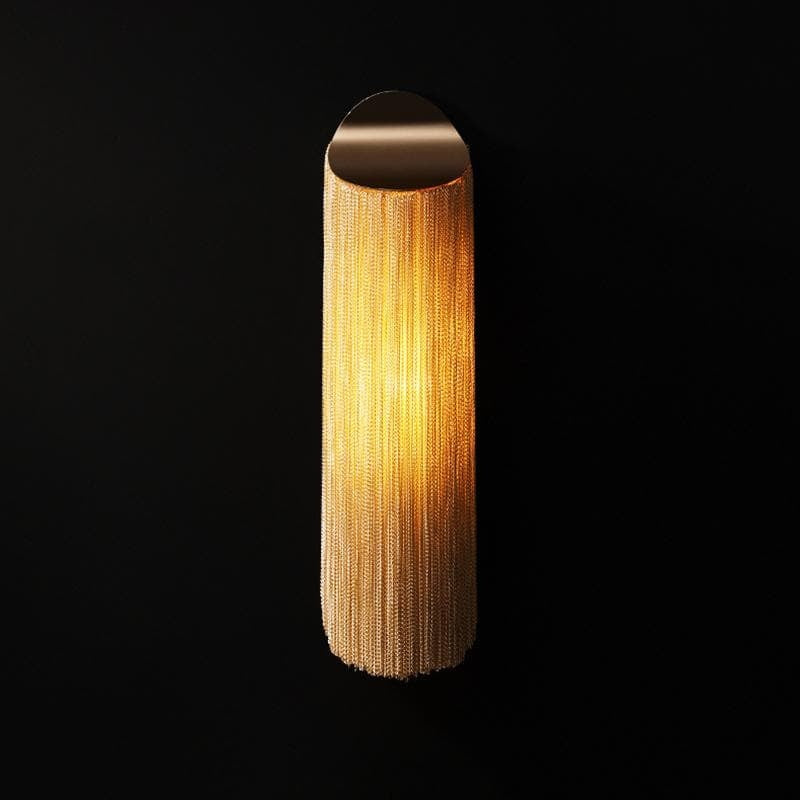 Alisa Luxury Plated Aluminum Chain Tassel Long Wall Lamp - product detail 4