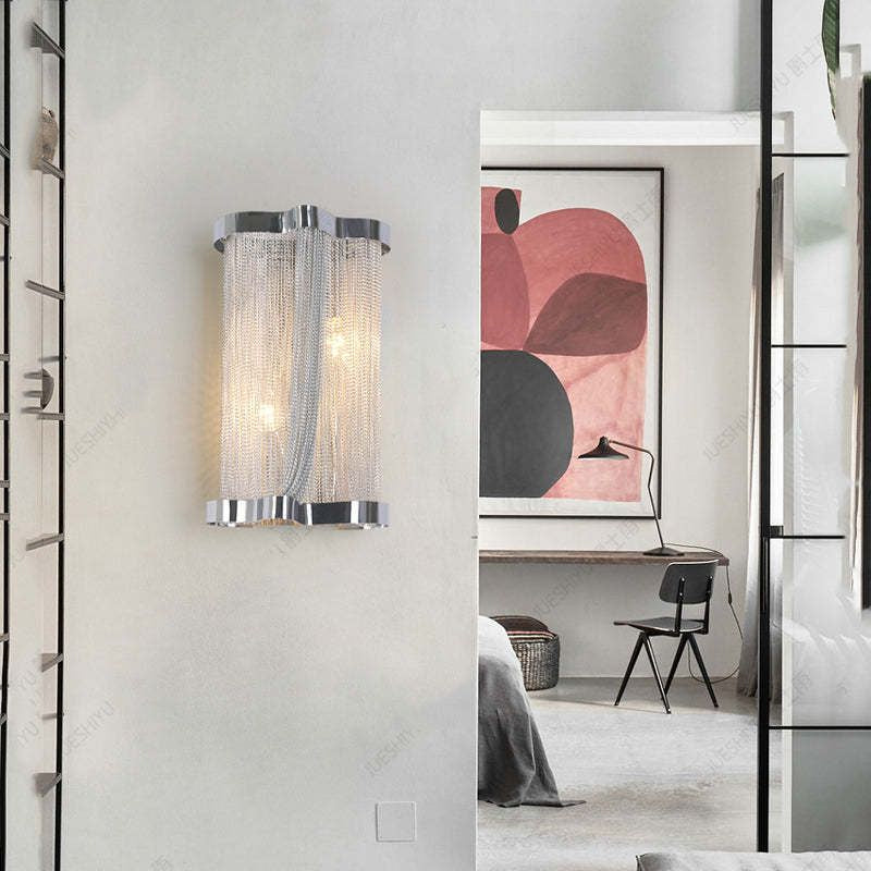 Ashley Aluminum Chain Tassel Wall Sconce - product detail 5