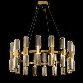 Olivia 1-Tier Round Crystal Led Chandelier