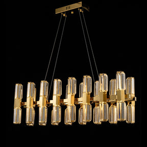 Olivia Rectangular / Linear Crystal Led Chandelier