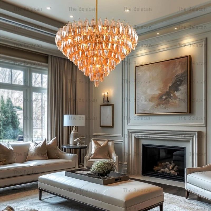 Modern Chara Round Chandelier 38"