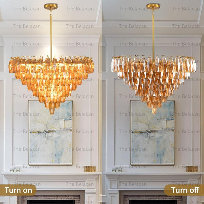 Modern Chara Round Chandelier 38"