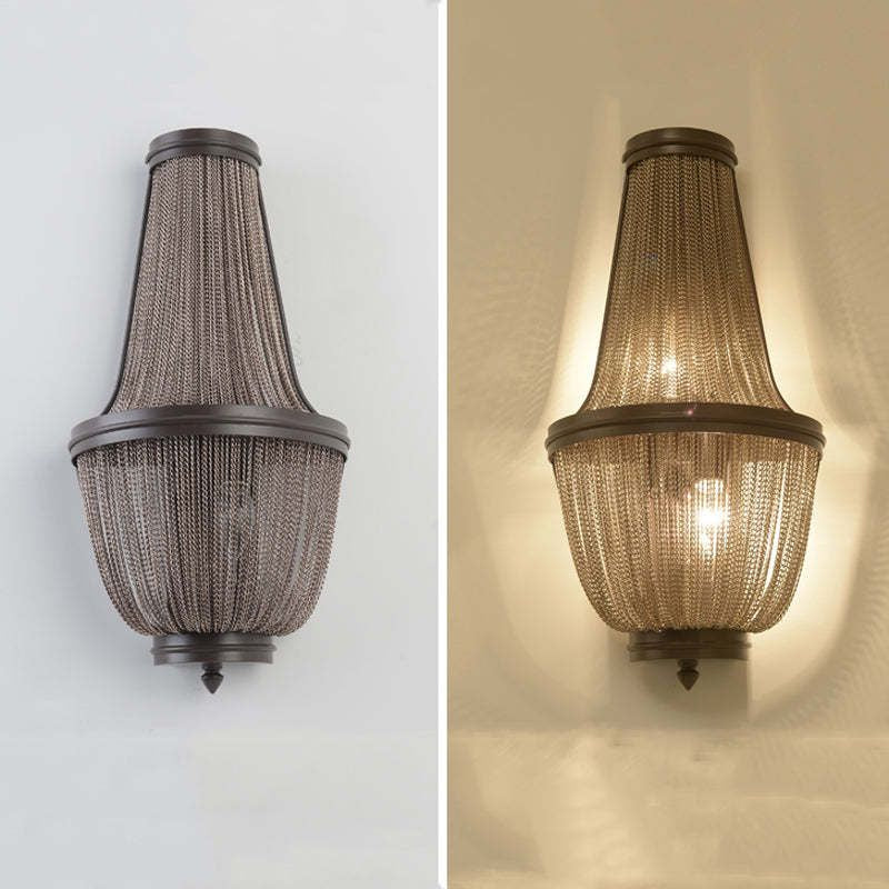Aluminum Chain Wall Sconce In Living Room - product detail 4