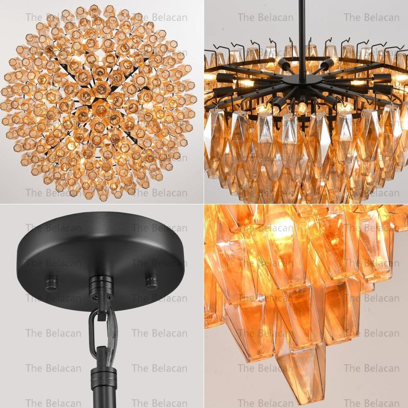 Modern Chara Round Chandelier 38"