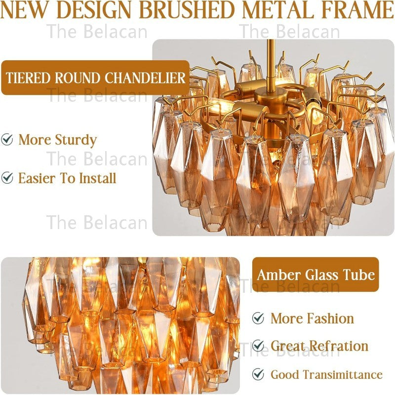 Modern Chara Round Chandelier 20"
