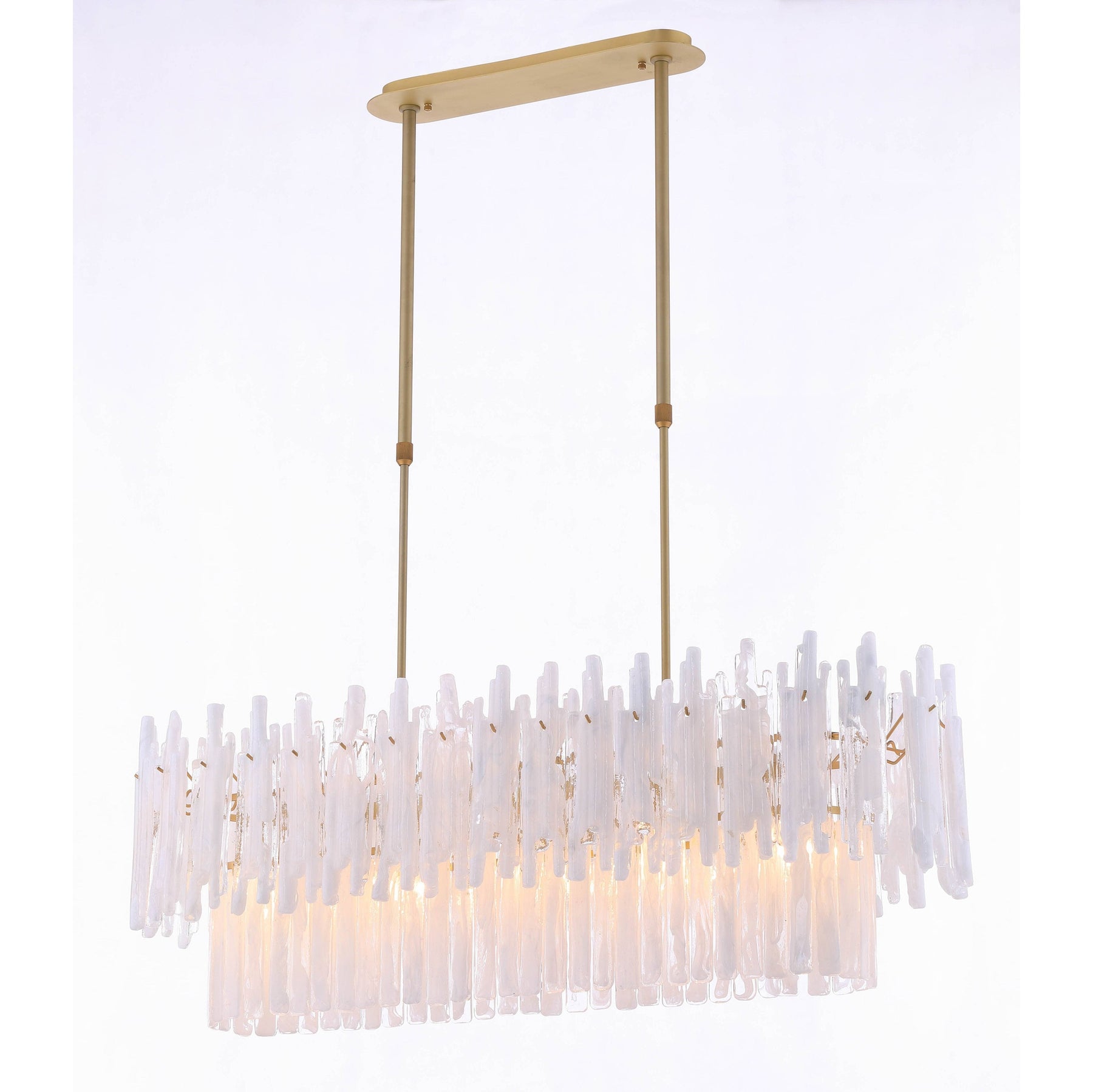 Blanche 60”W Rectangular Glass Chandelier