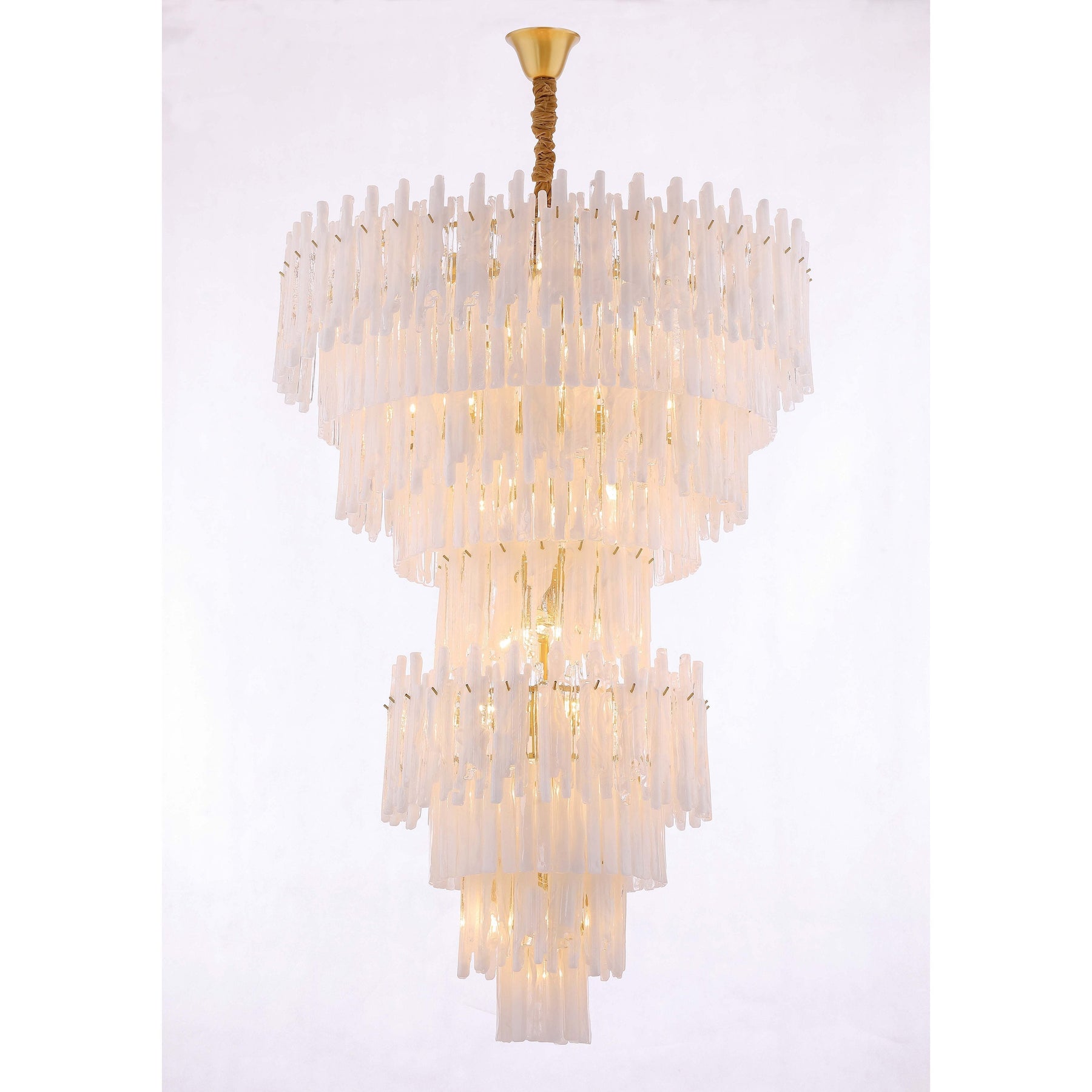 Blanche Tiered Murano Glass Chandelier