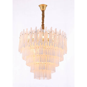 Blanche Tiered Murano Glass Chandelier