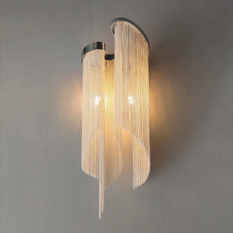 Fiona Aluminum Chain Tassel Wall Sconce - product detail 12