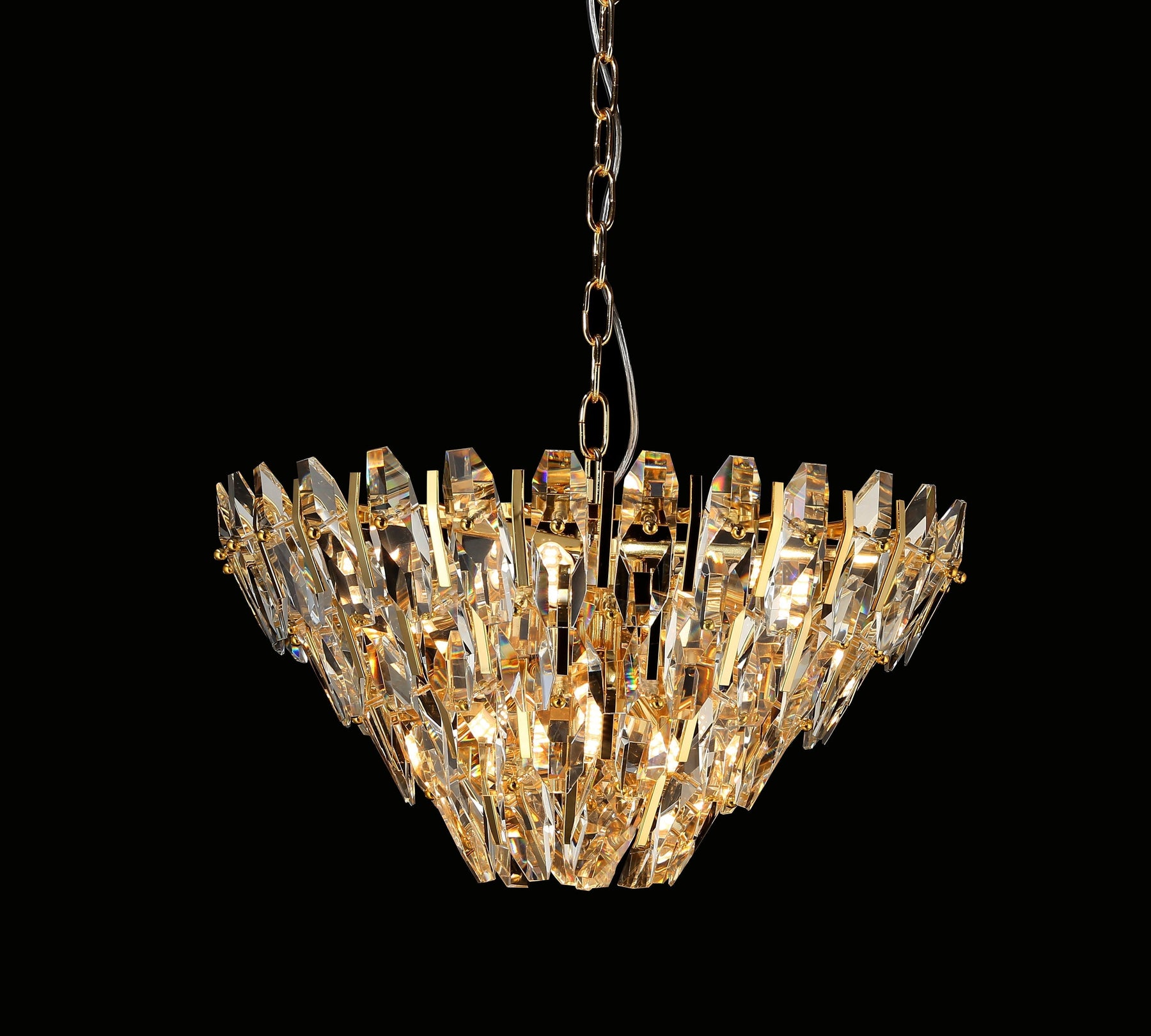 Sol Round Odeon Crystal Tiered Chandelier