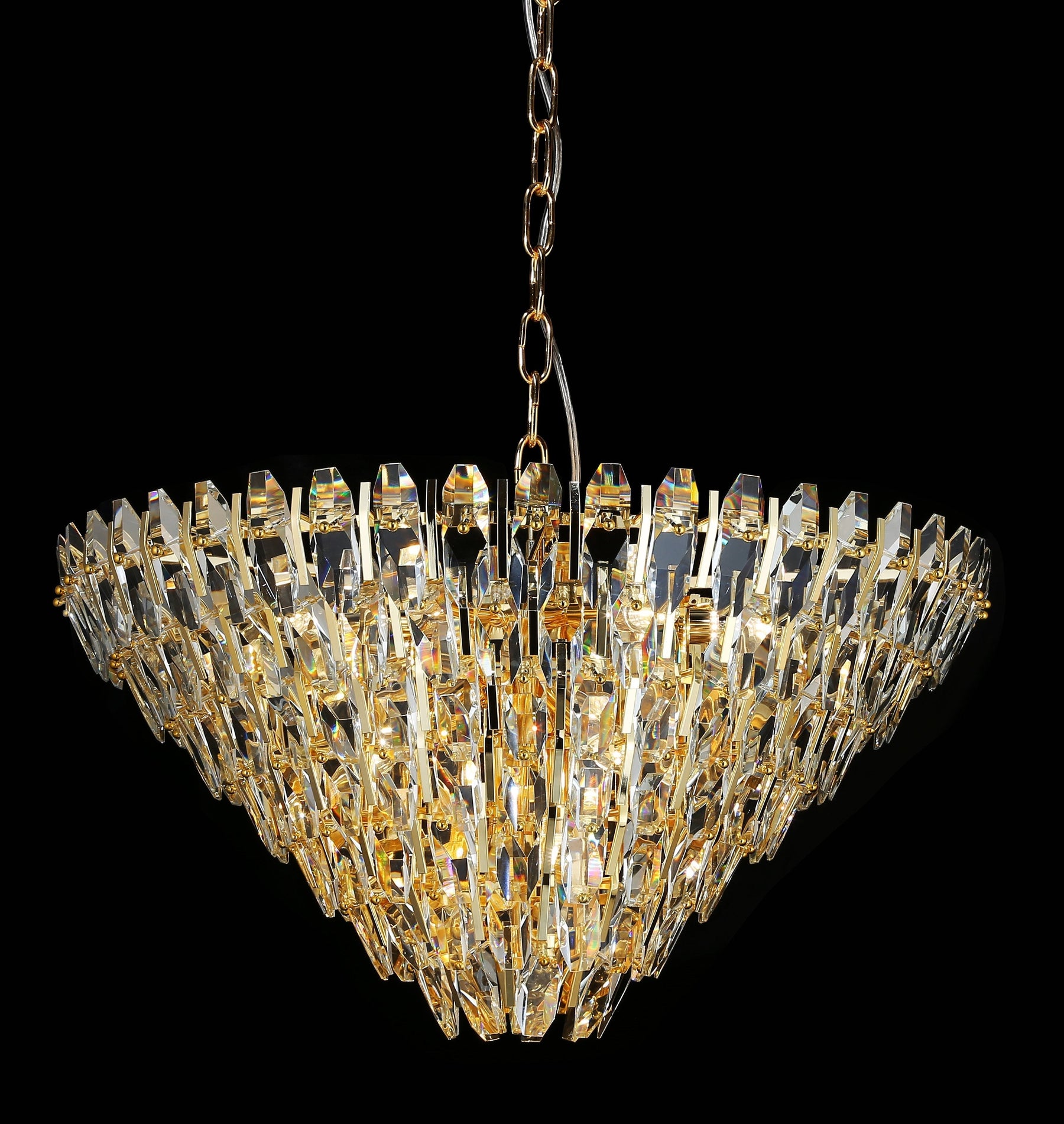 Sol Round Odeon Crystal Tiered Chandelier