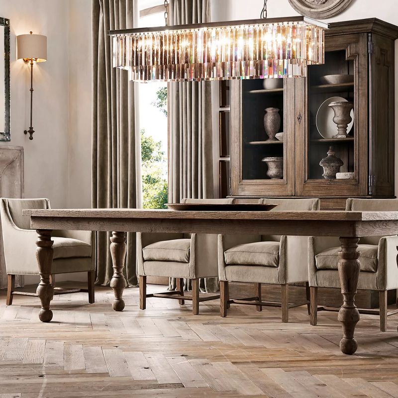 1920s Odem Rectangular Chandelier 59"