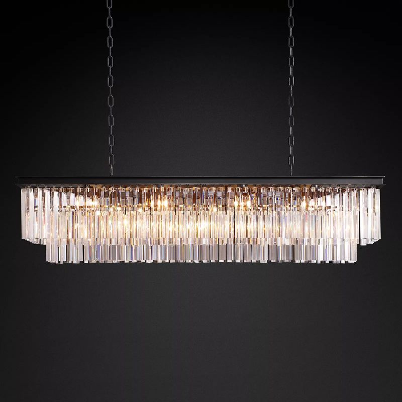 1920s Odem Rectangular Chandelier 59"