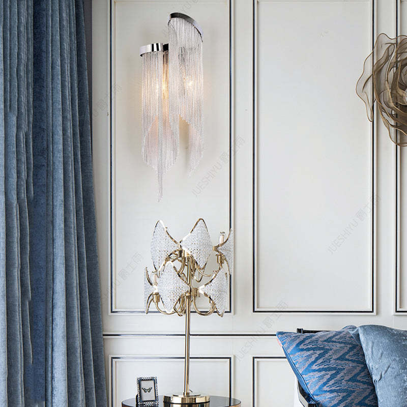Fiona Aluminum Chain Tassel Wall Sconce - product detail 6