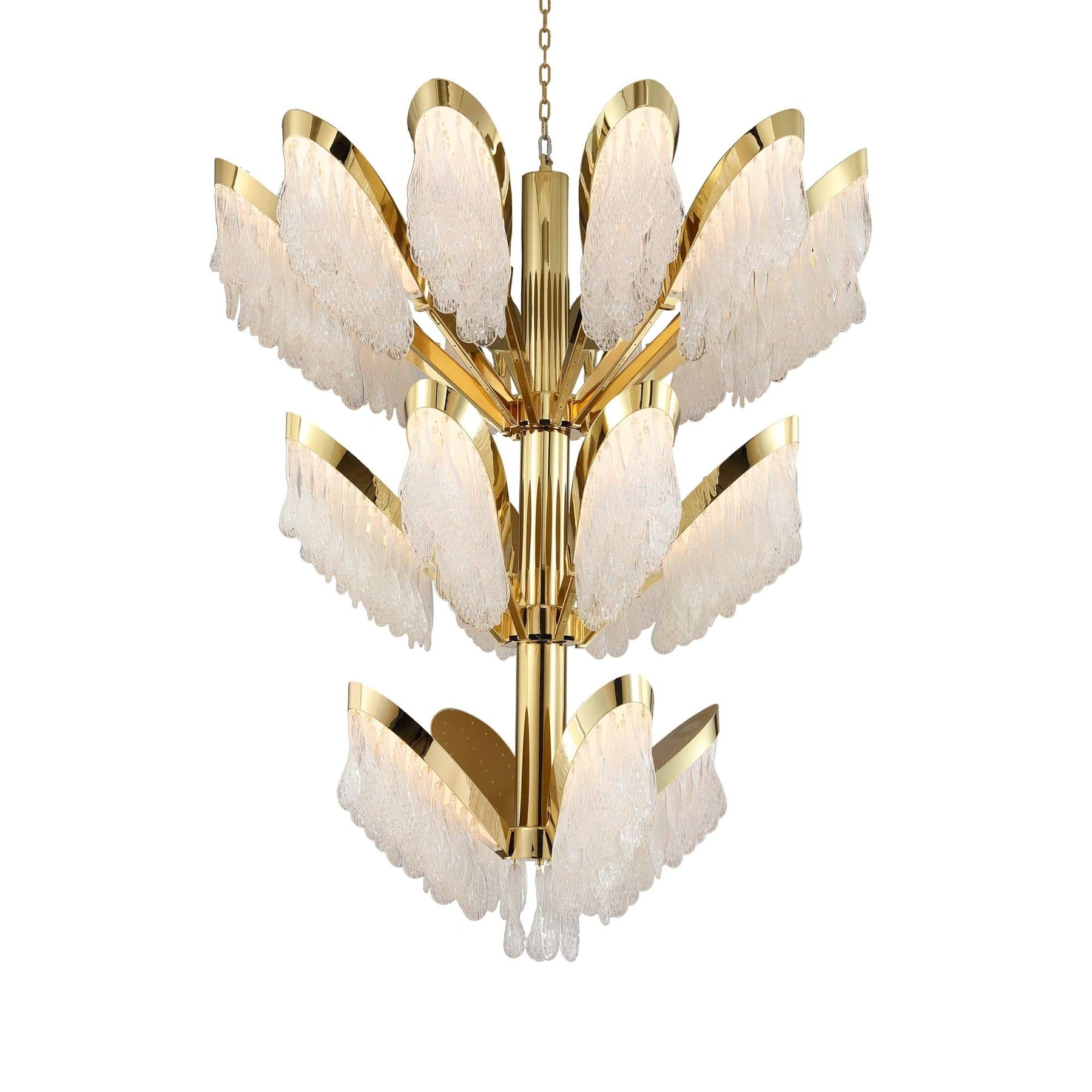 Palm-Villa Murano Glass Wide Foyer Chandelier