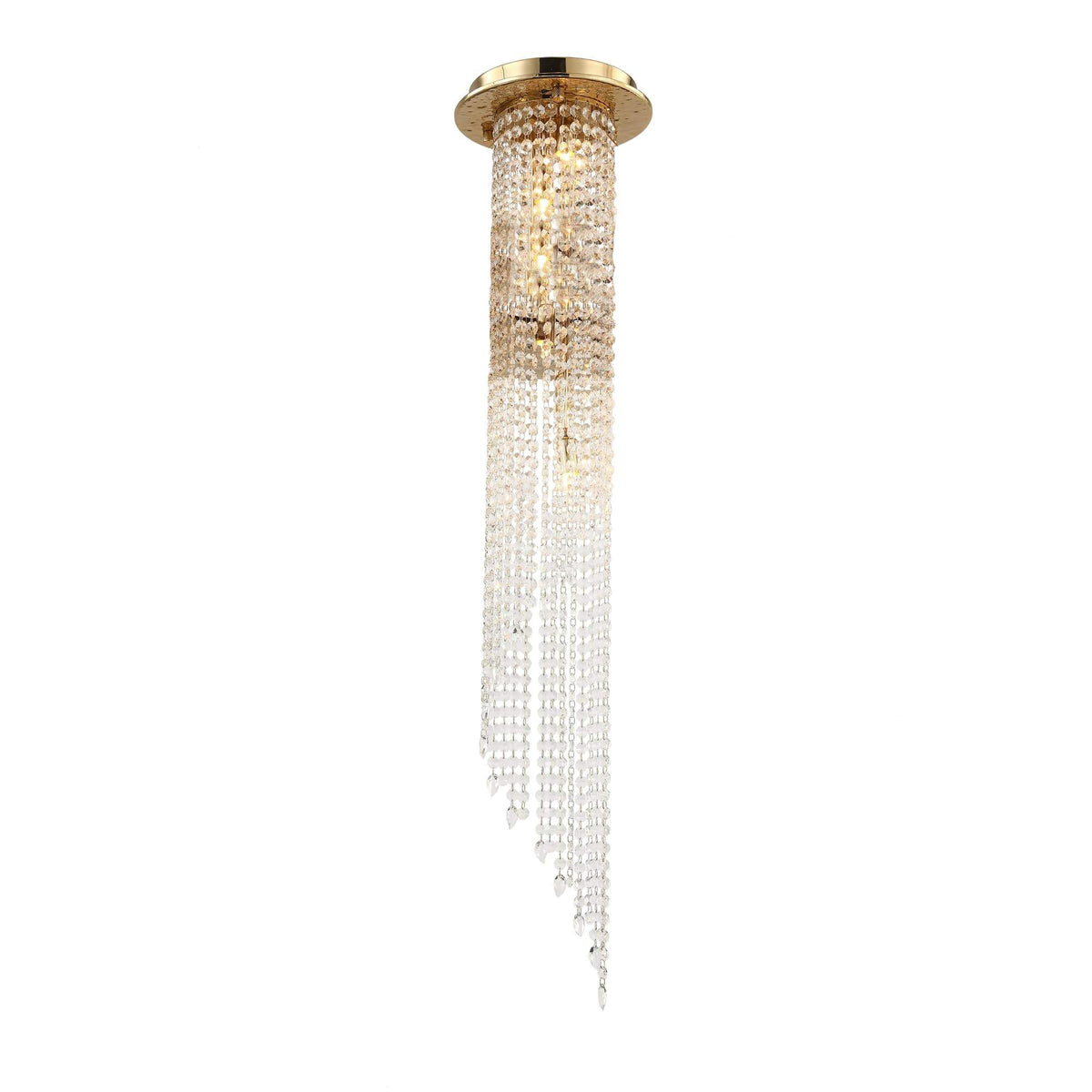 Lucid Flushmount Brass Crystal Pendant Light - product detail 2