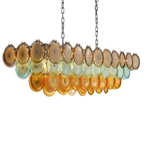 Bettina Murano Rectangle/ Linear Glass Chandelier