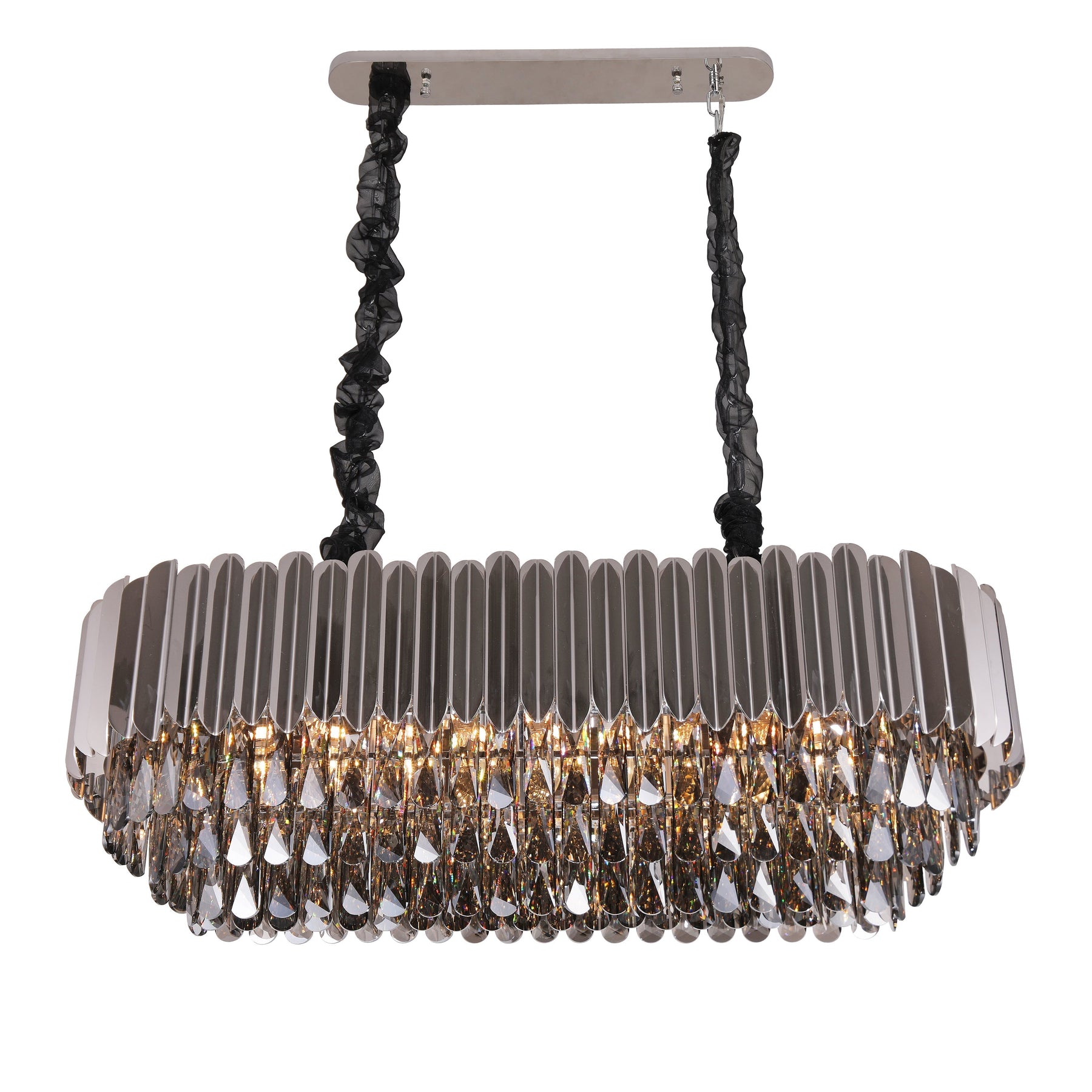 Alicante Tiered Linear Crystal Chandelier