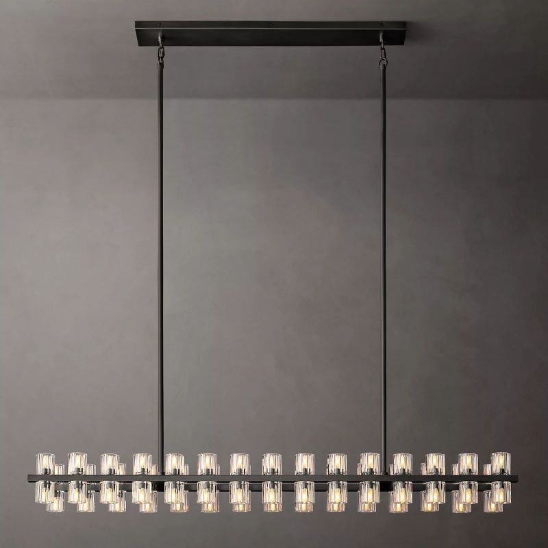 Aka Wine-glass Rectangular Chandelier 54"