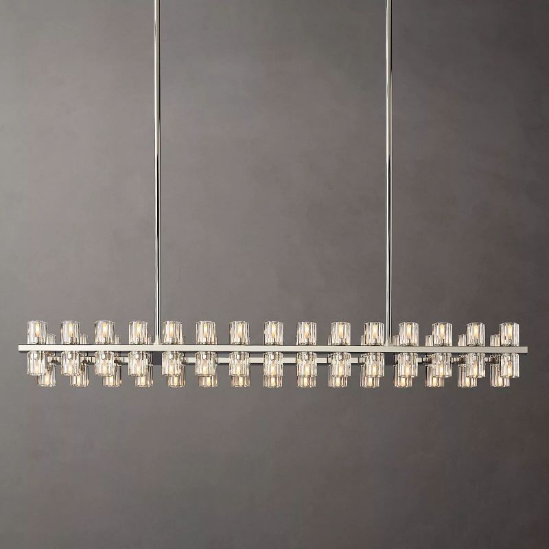 Aka Wine-glass Rectangular Chandelier 54"