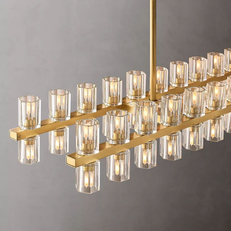 Aka Wine-glass Rectangular Chandelier 54"