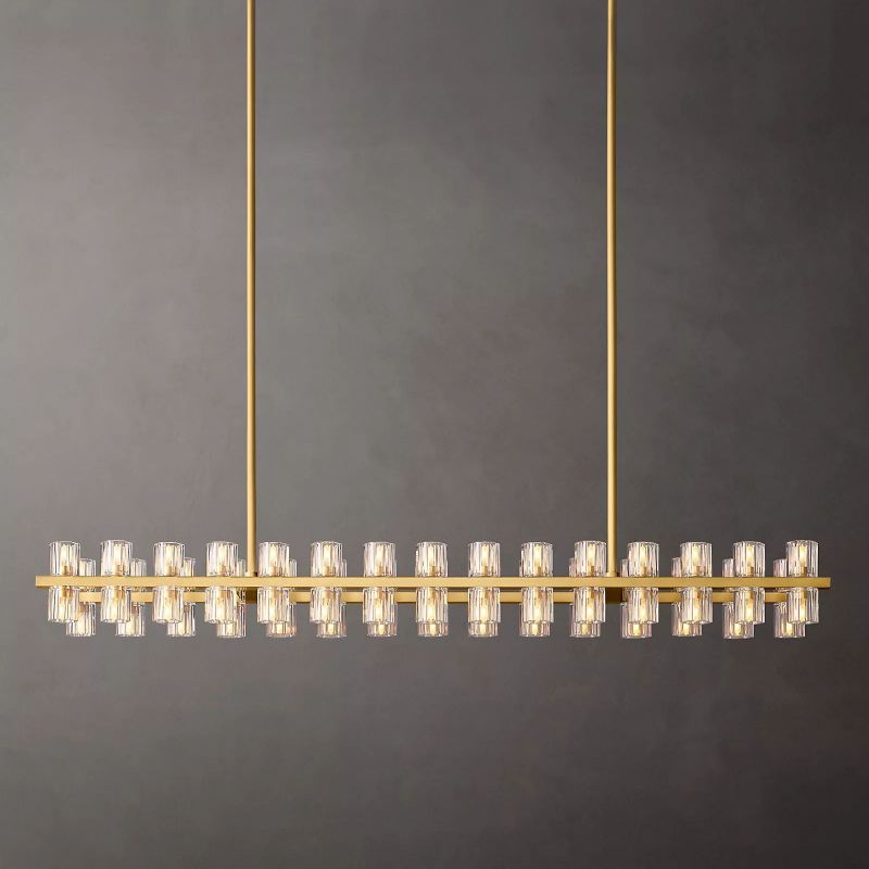 Aka Wine-glass Rectangular Chandelier 54"