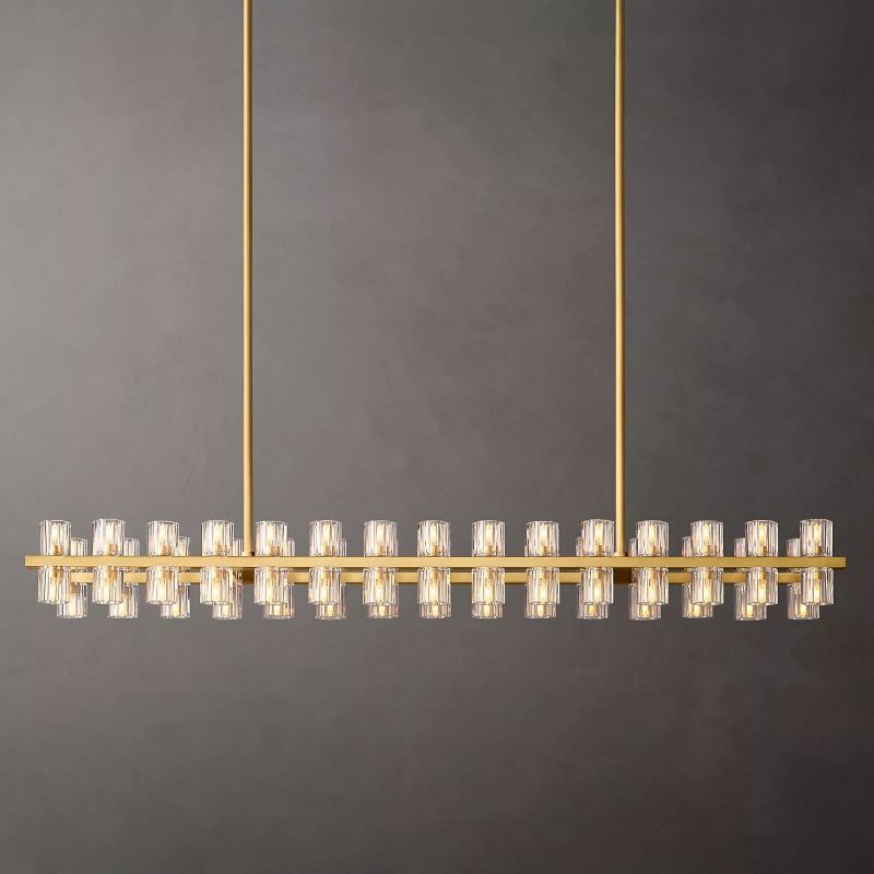 Aka Wine-glass Rectangular Chandelier 54"
