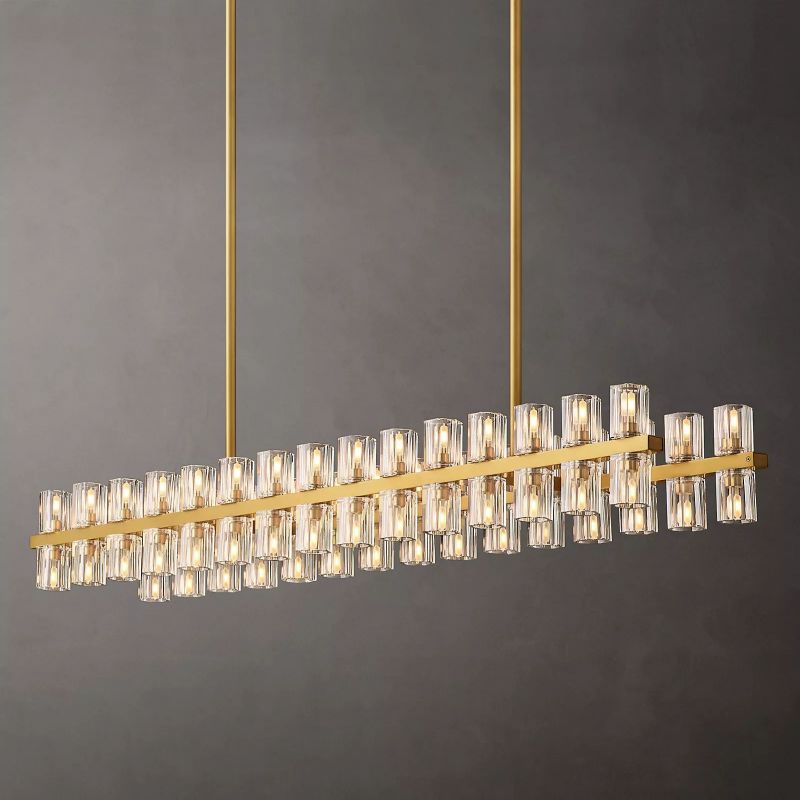 Aka Wine-glass Rectangular Chandelier 54"
