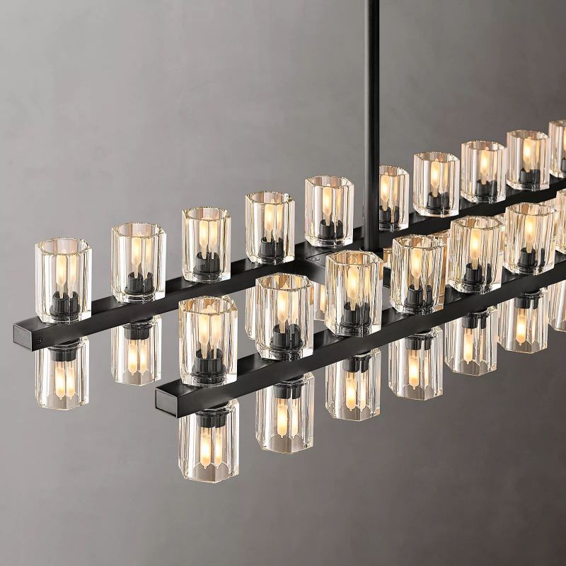 Aka Wine-glass Rectangular Chandelier 54"