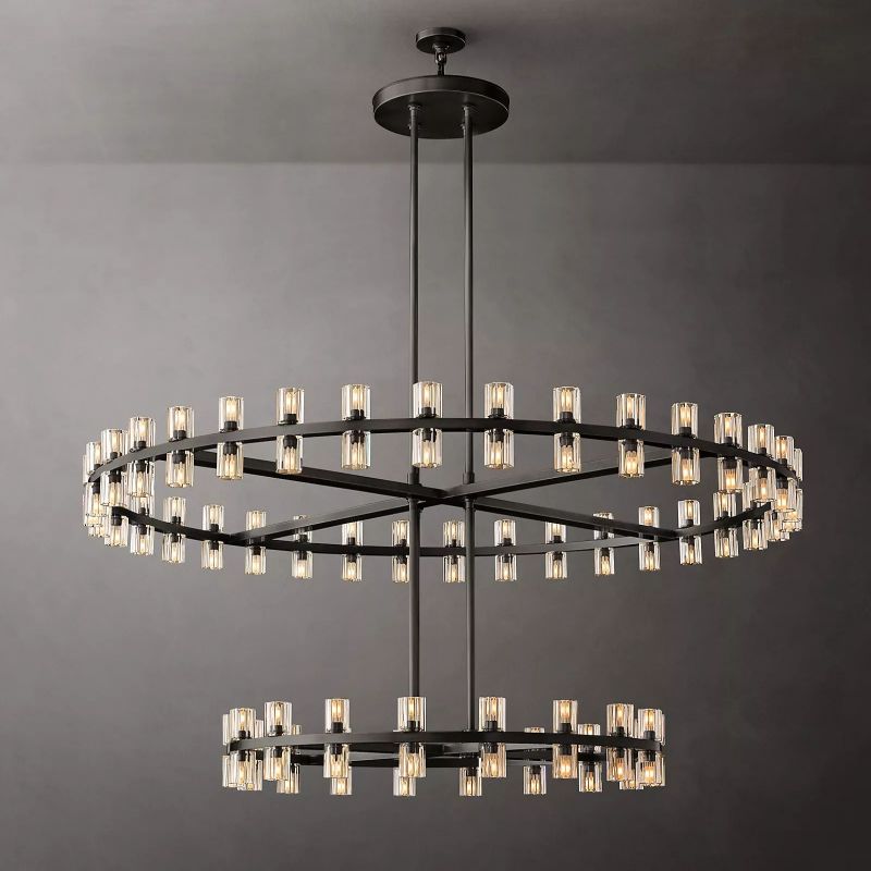 Aka Wine-glass Round 2-Tier Chandelier 60"
